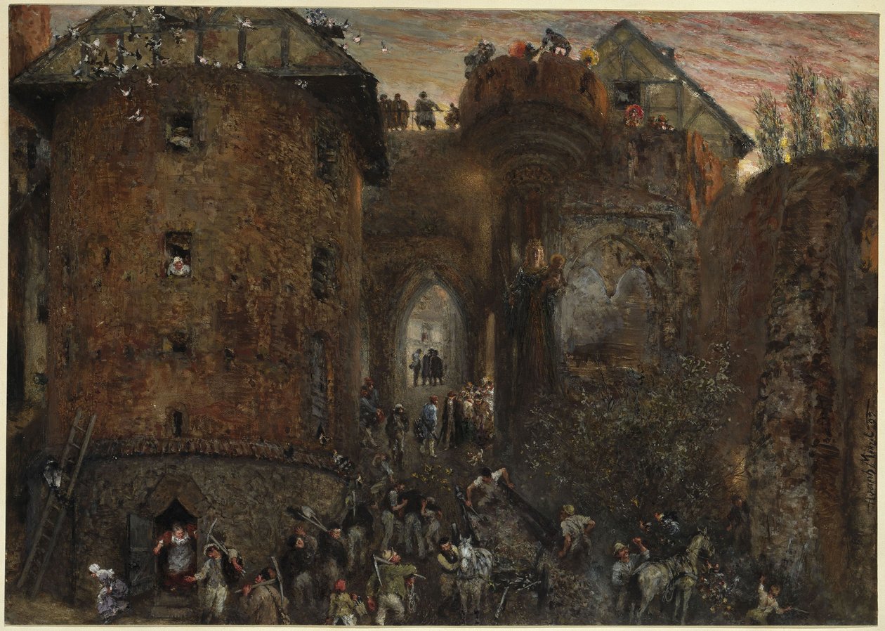 An der Marienburg von Adolph Menzel
