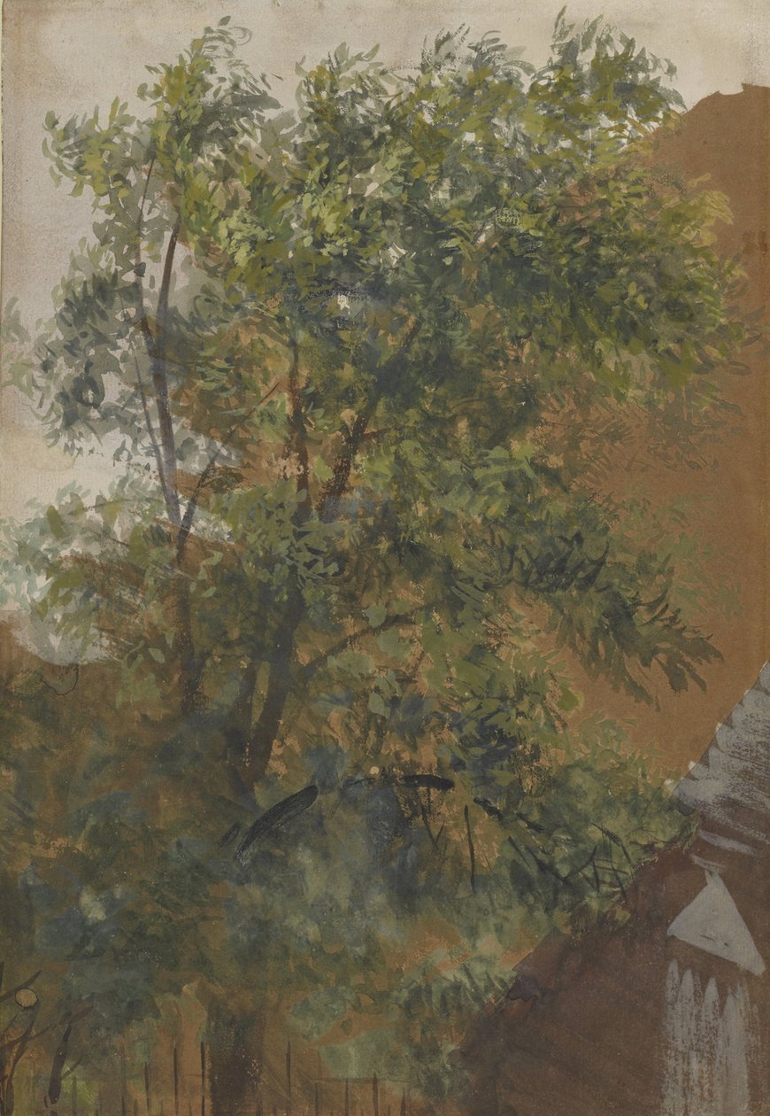 Blick aus dem Hoffenster seines Ateliers in der Marienstraße 22 von Adolph Menzel