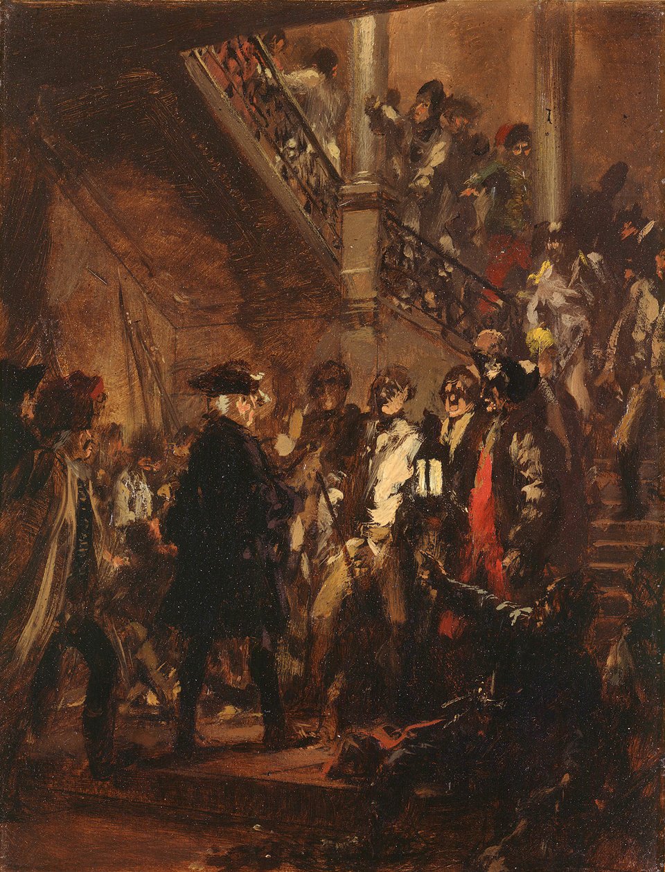 Bonsoir, meine Herren! (Friedrich der Große in Lissa). Skizze von Adolph Menzel