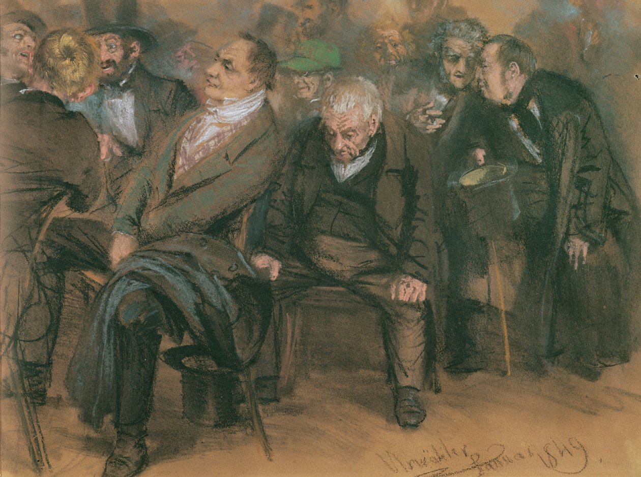 Bürgerliche Deutsche in einer öffentlichen Versammlung, 1849 von Adolph Menzel