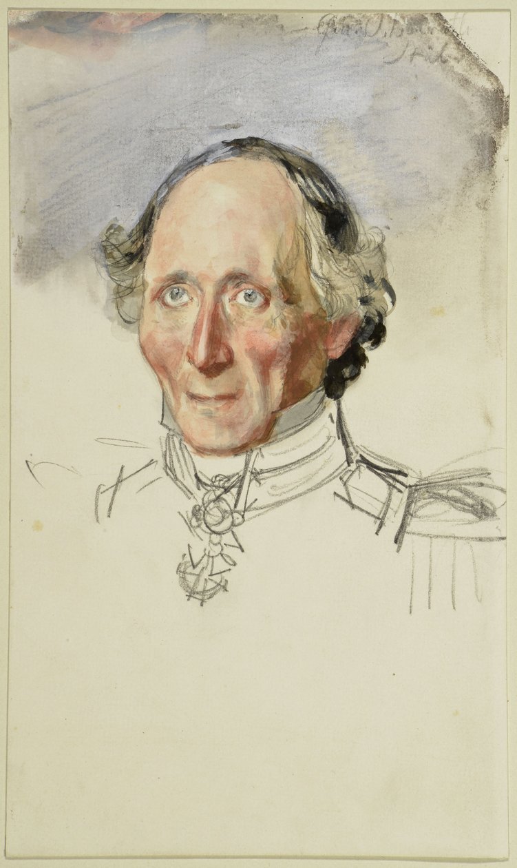 Friedrich August Stüler. Studie zum Gemälde "Krönung Wilhelms I. in Königsberg" von Adolph Menzel