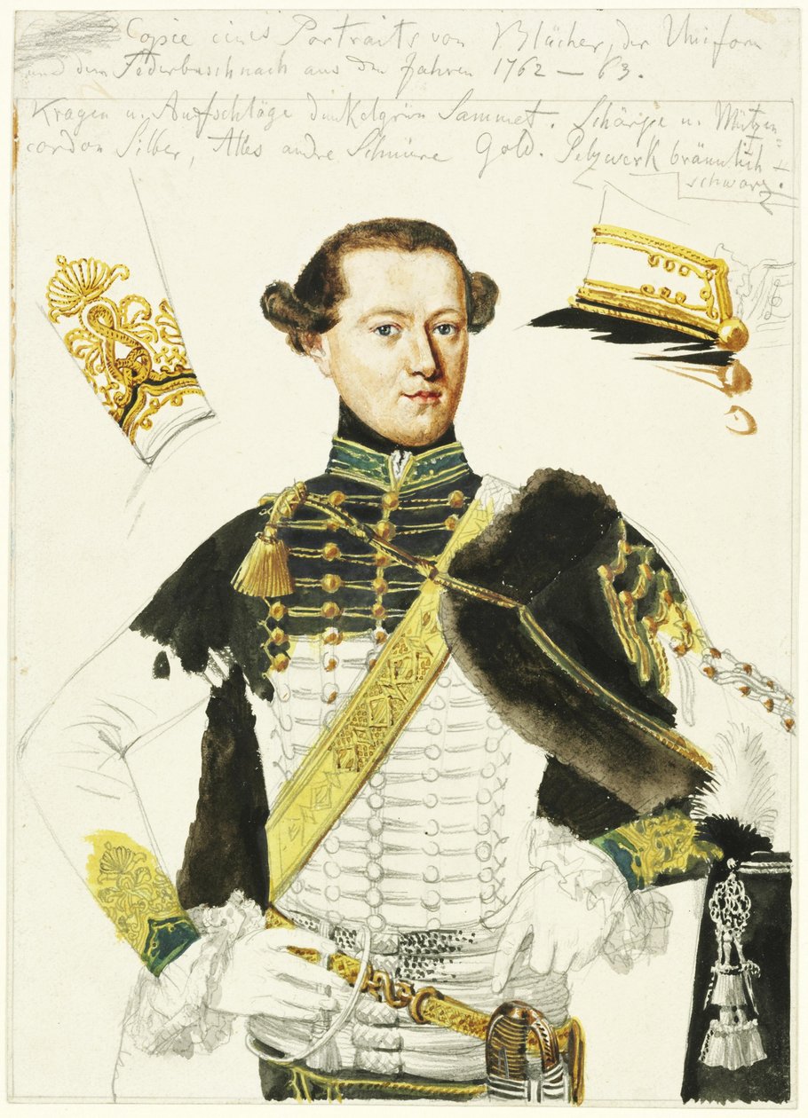 Gebhard Leberecht von Blücher. Skizze nach einem Gemälde von Adolph Menzel