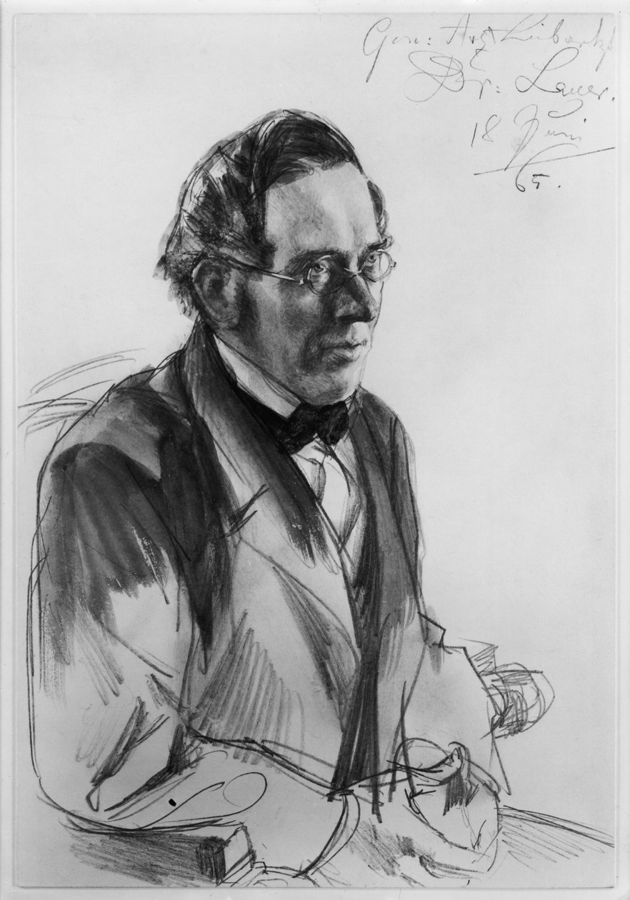 General- und Leibarzt Dr. Gustav Lauer. Studie zum Gemälde "Krönung Wilhelms I. in Königsberg" von Adolph Menzel