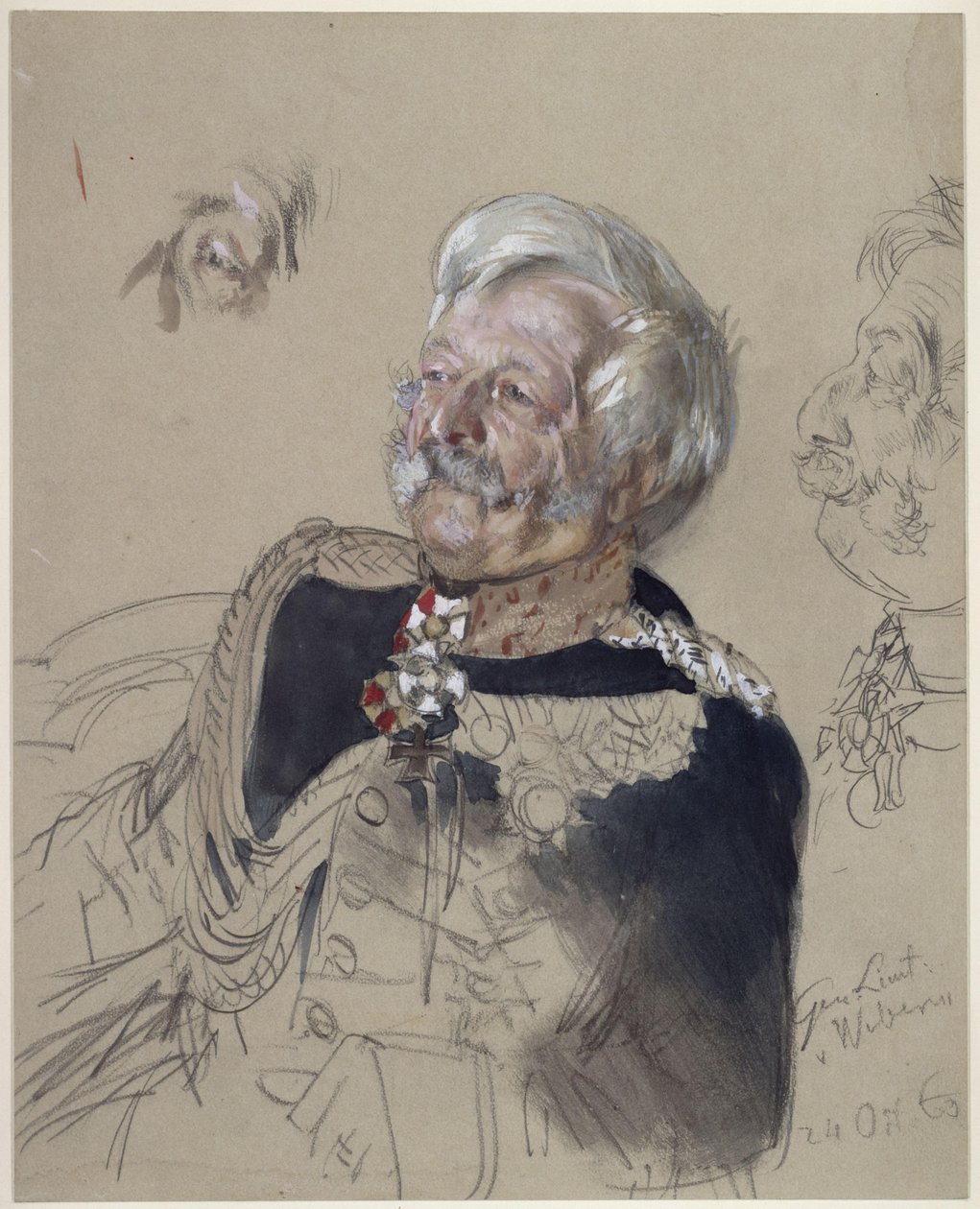 Generalleutnant von Webern. Studie zum Gemälde "Krönung Wilhelms I. in Königsberg" von Adolph Menzel