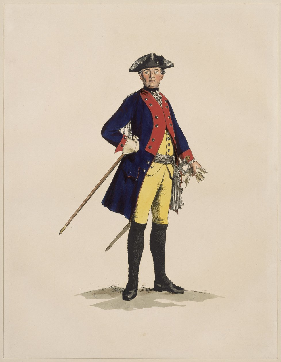 Infanterie-Offizier vom RzF [14 oder 34] von Adolph Menzel