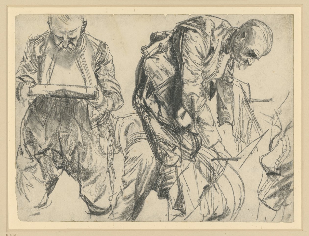 Modell im Prunkkleid des Kurfürsten Johann Georgs I. von Sachsen in drei Ansichten, Historisches Museum, Dresden von Adolph Menzel