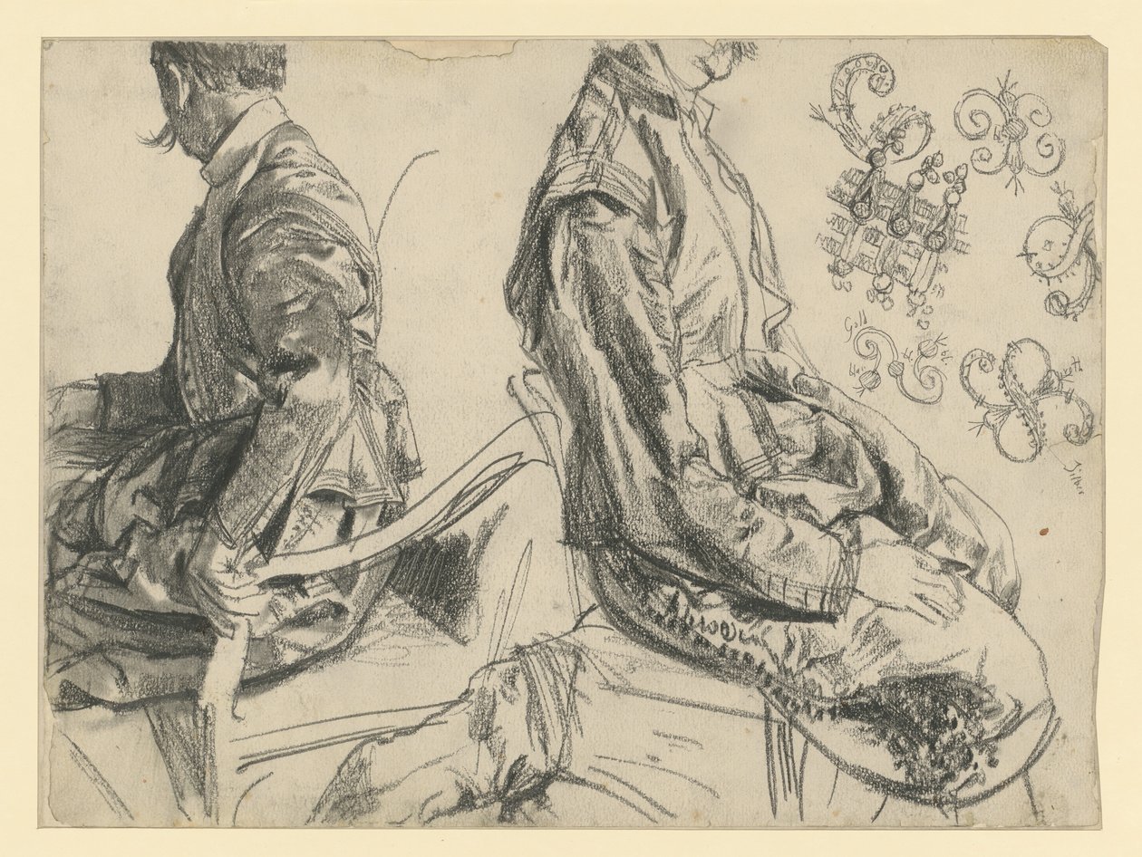 Modell im Prunkkleid des Kurfürsten Johann Georgs I. von Sachsen in zwei Ansichten, Historisches Museum, Dresden von Adolph Menzel