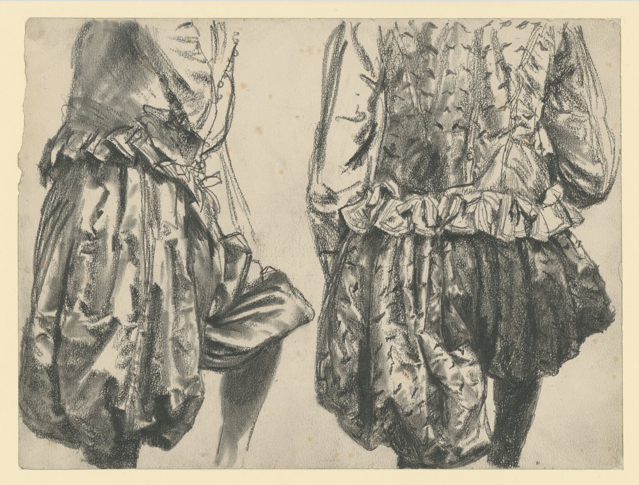 Modell im Prunkkleid des Kurfürsten Johann Georgs I. von Sachsen in zwei Ansichten, Historisches Museum, Dresden von Adolph Menzel