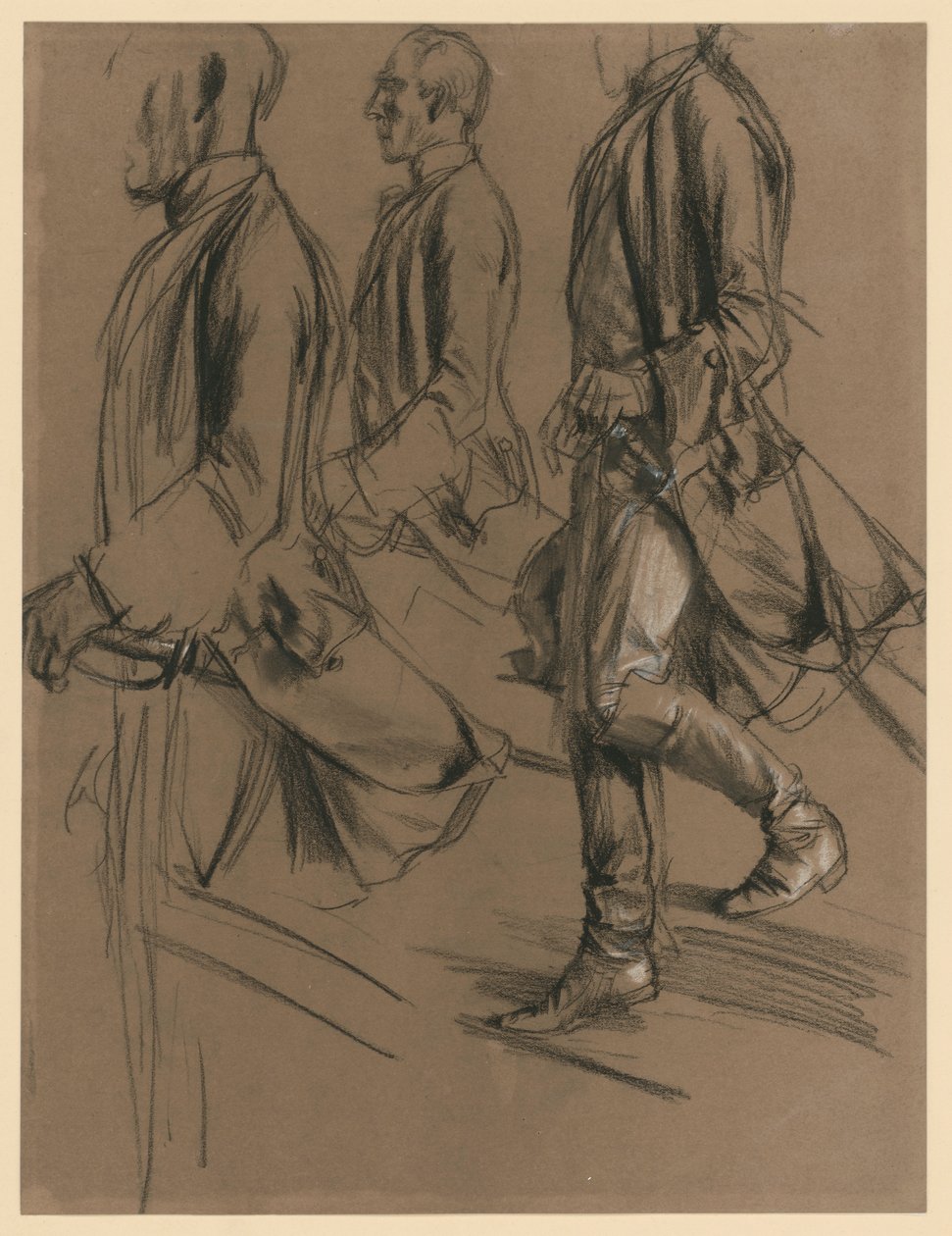 Offizier aus dem Gefolge Friedrichs II. Modellstudie zu "Das Treffen Friedrich II. und Joseph II. in Neisse" von Adolph Menzel