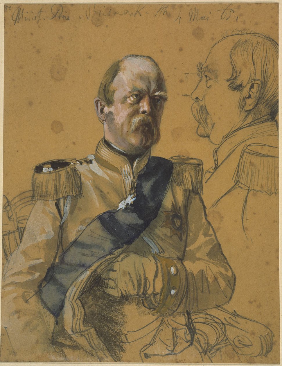 Otto Graf von Bismarck-Schönhausen. Studie zum Gemälde "Krönung Wilhelms I. in Königsberg" von Adolph Menzel