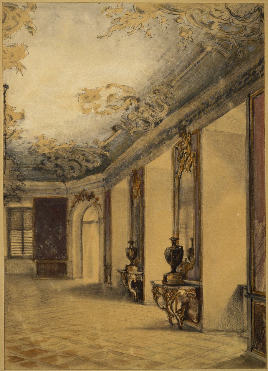 Saal im Schloss von Lissa von Adolph Menzel