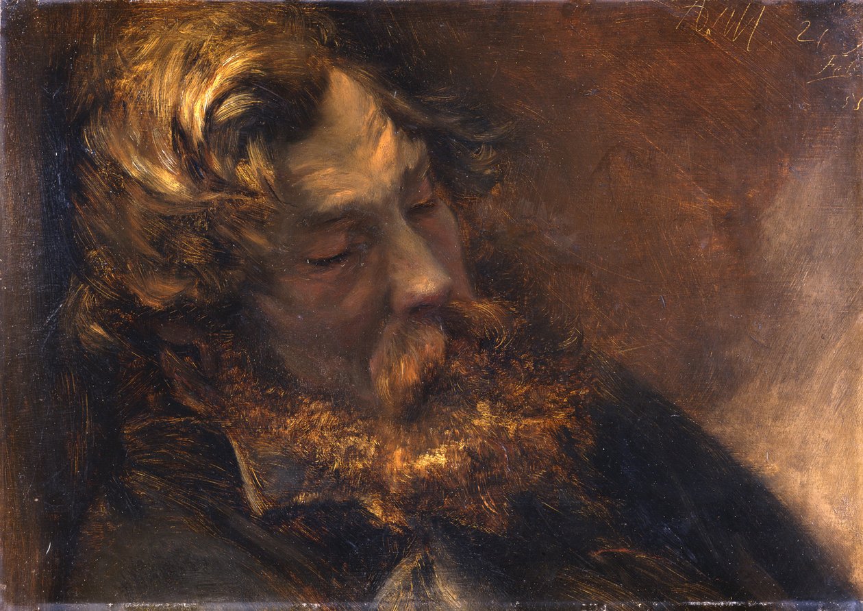 Schlafender Mann von Adolph Menzel
