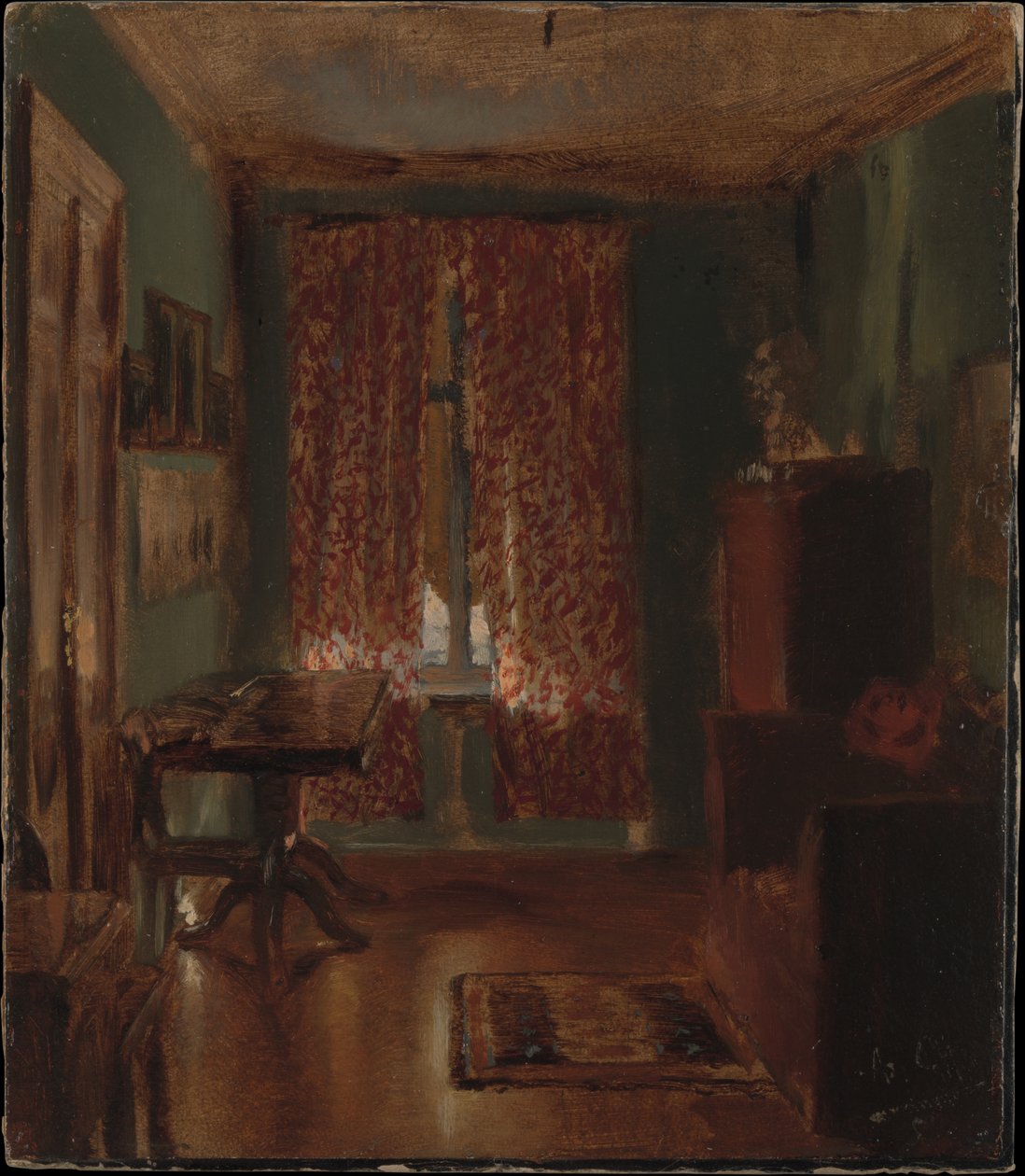Das Wohnzimmer des Künstlers in der Ritterstraße von Adolph Menzel