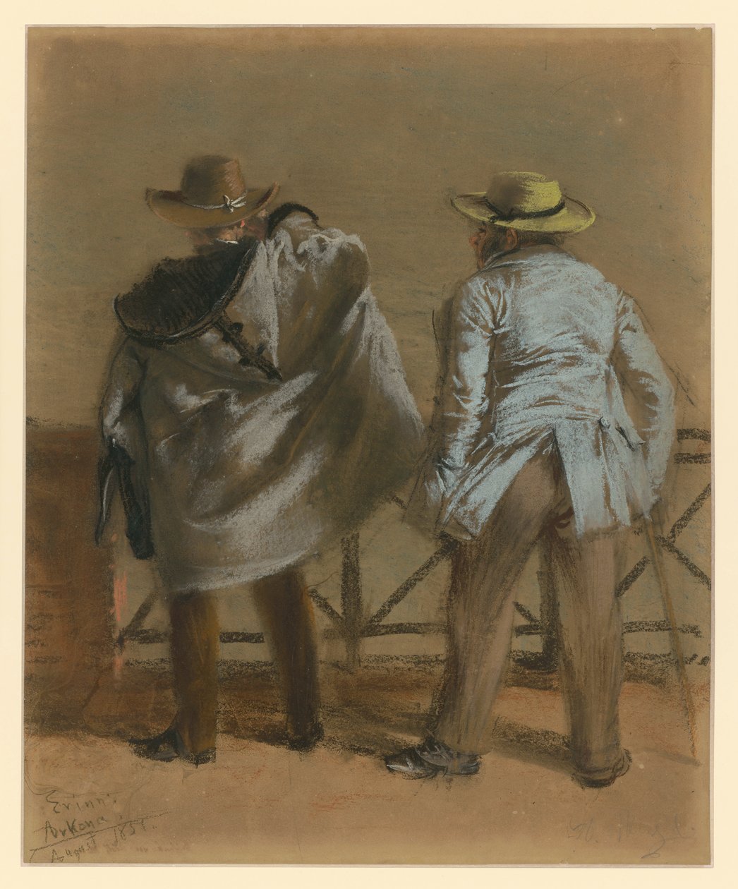 Zwei Badegäste an der See von Adolph Menzel