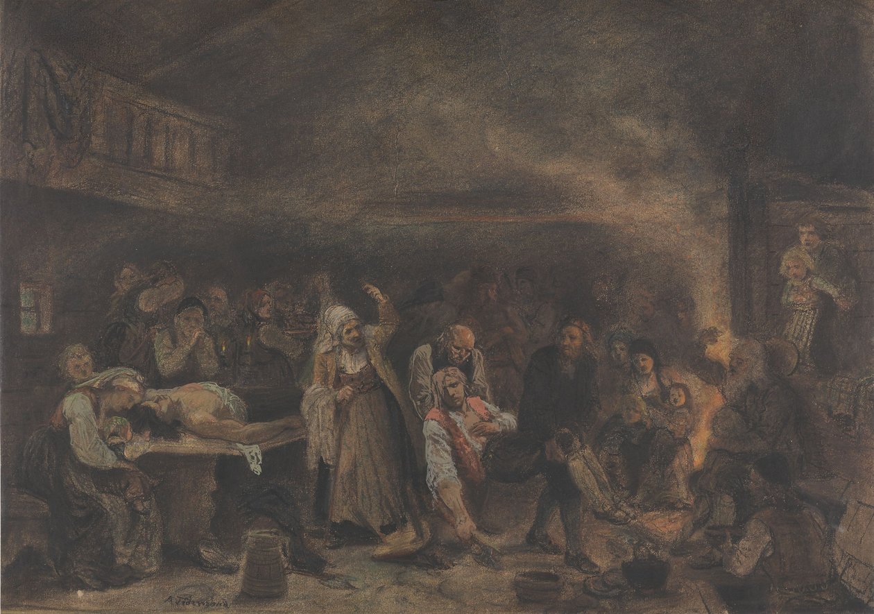 Nach dem Zweikampf von Adolph Tidemand