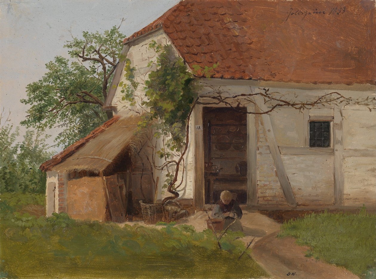 Bauernhof in Goldsheim von Adolph Tidemand