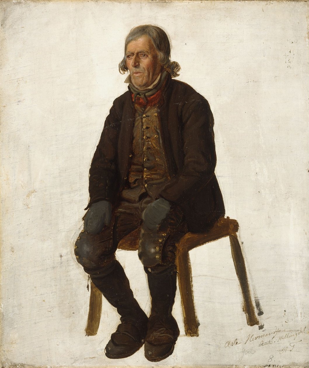 Porträt von Asle Hermandsøn aus Hallingdal von Adolph Tidemand