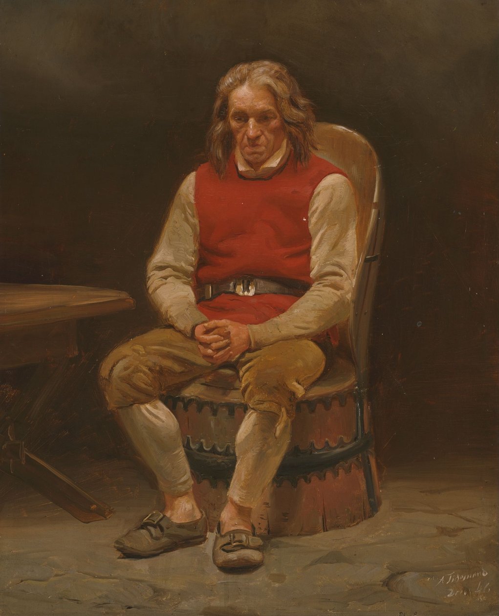 Sitzender Bauer von Adolph Tidemand