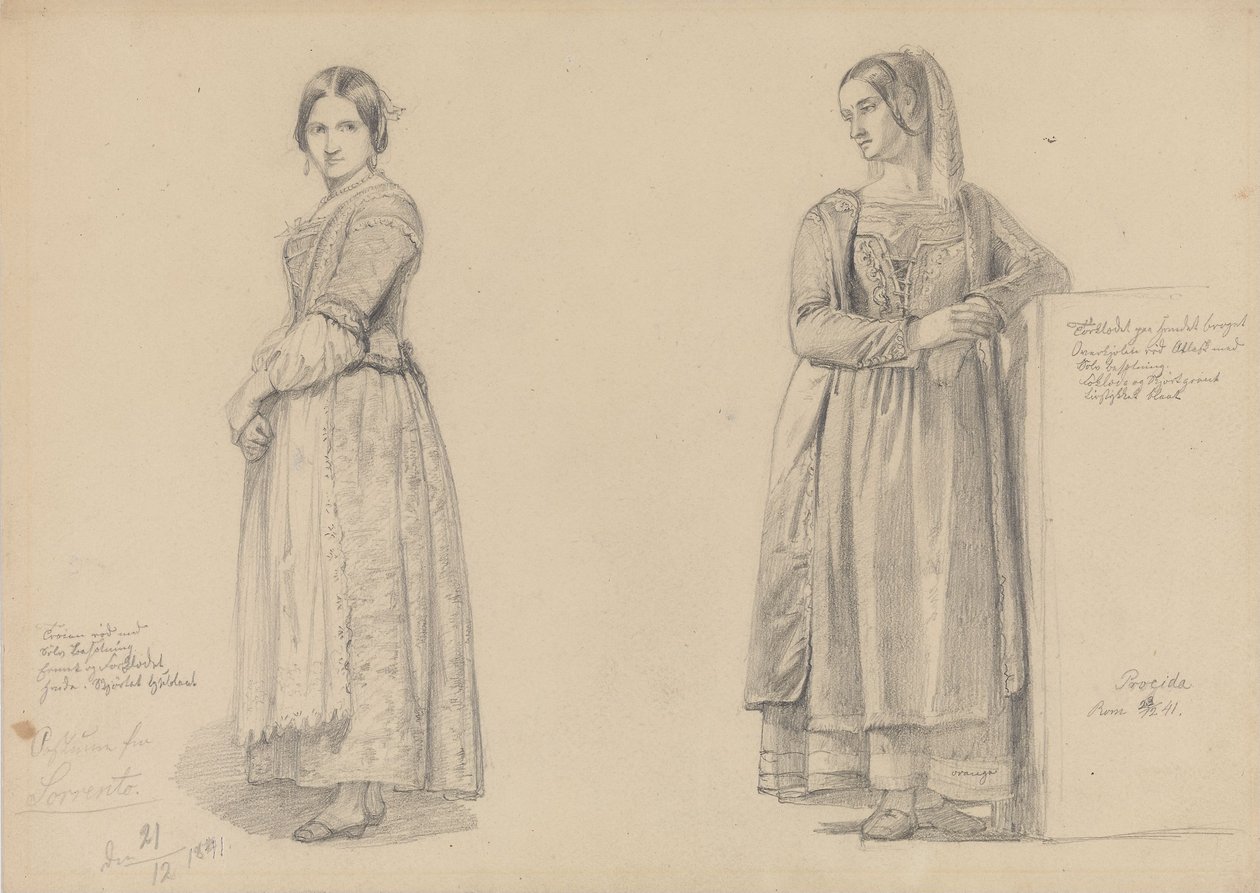 Zwei stehende Frauen von Adolph Tidemand