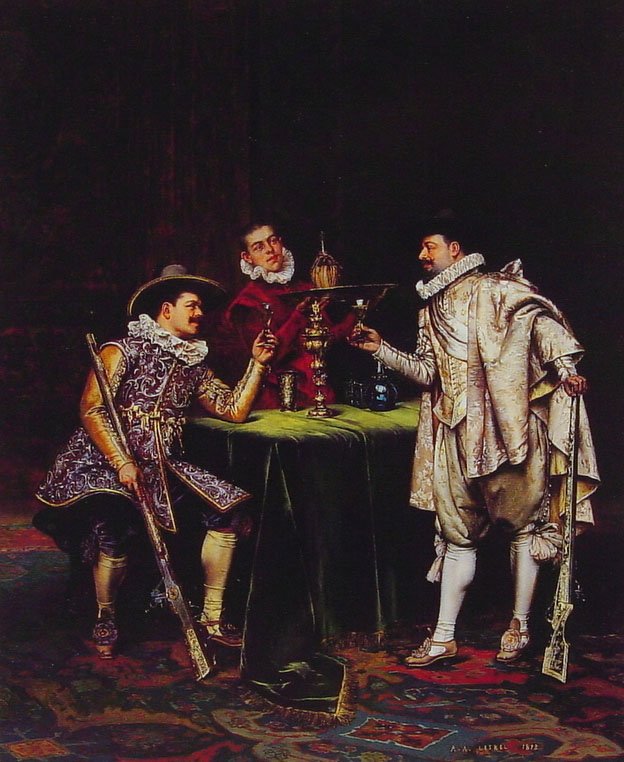 Der Toast von Adolphe-Alexandre Lesrel