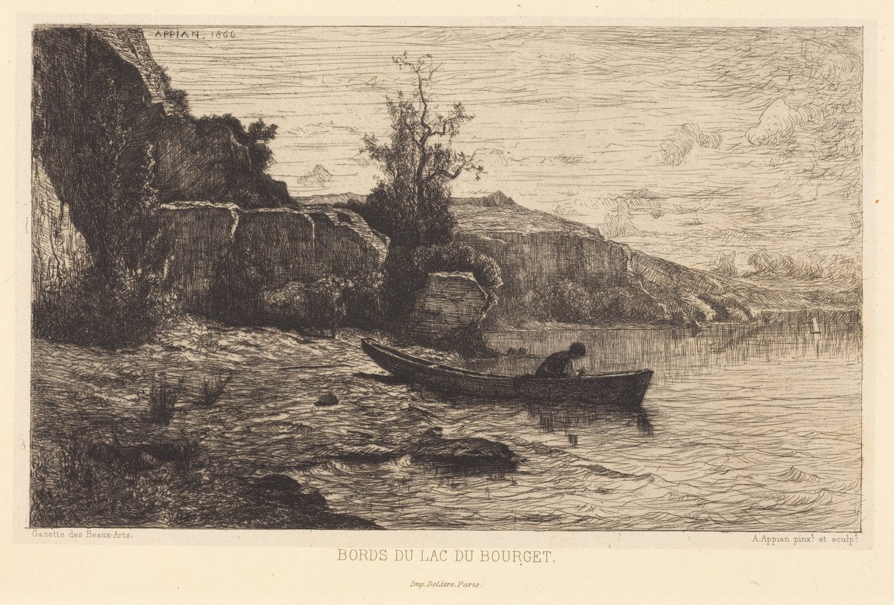 Ufer des Lac du Bourget von Adolphe Appian