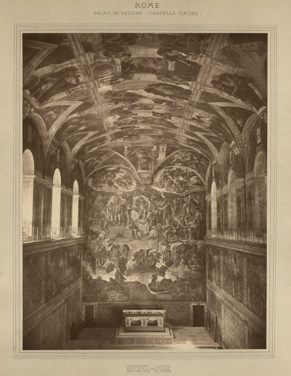Rom - Vatikanpalast, Sixtinische Kapelle - Michelangelo von Adolphe Braun