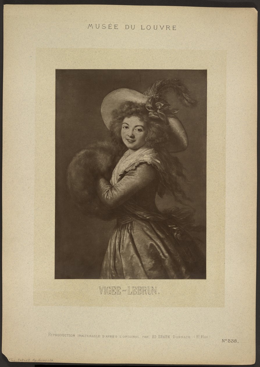 Selbstporträt von Vigee-Lebrun, Musée du Louvre von Adolphe Braun