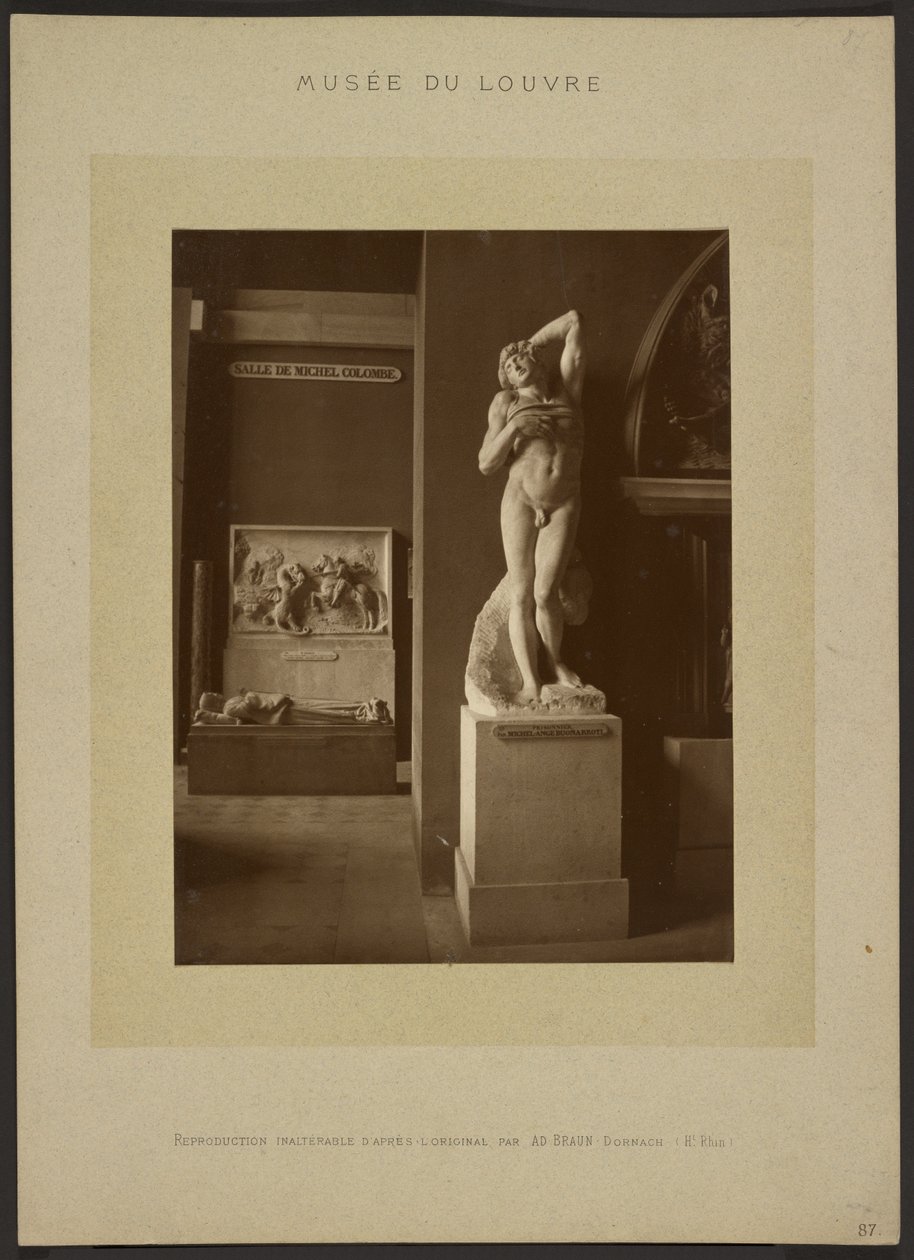 Der sterbende Sklave von Michelangelo, Musée du Louvre von Adolphe Braun