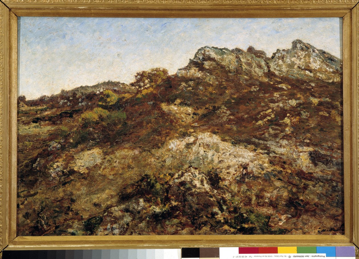 Landschaft der Hügel (das Garlaban-Massiv in der Provence) von Adolphe Joseph Thomas Monticelli