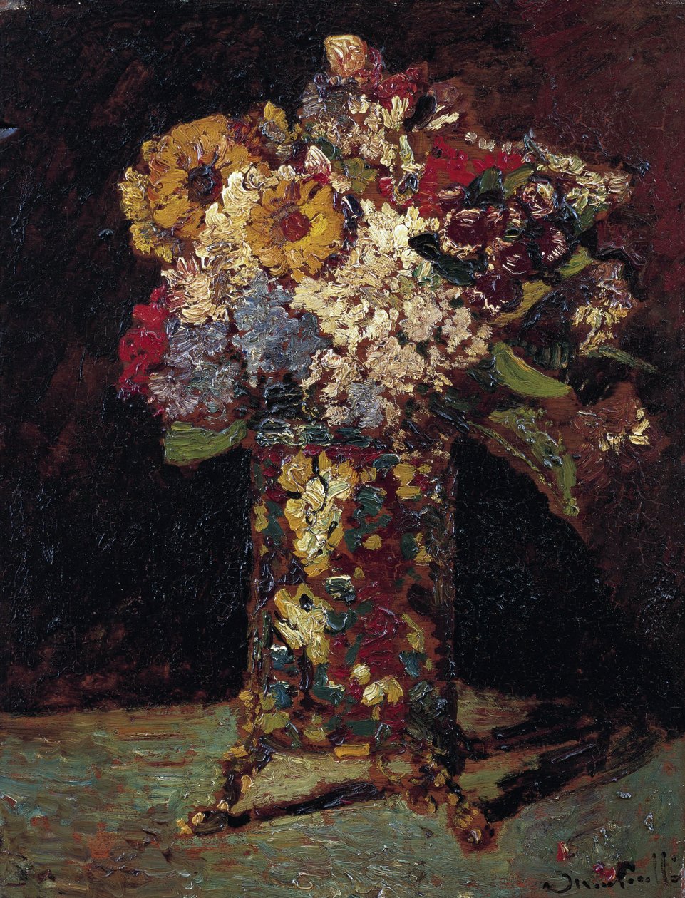 Stillleben mit Blumenstrauß von Adolphe Joseph Thomas Monticelli