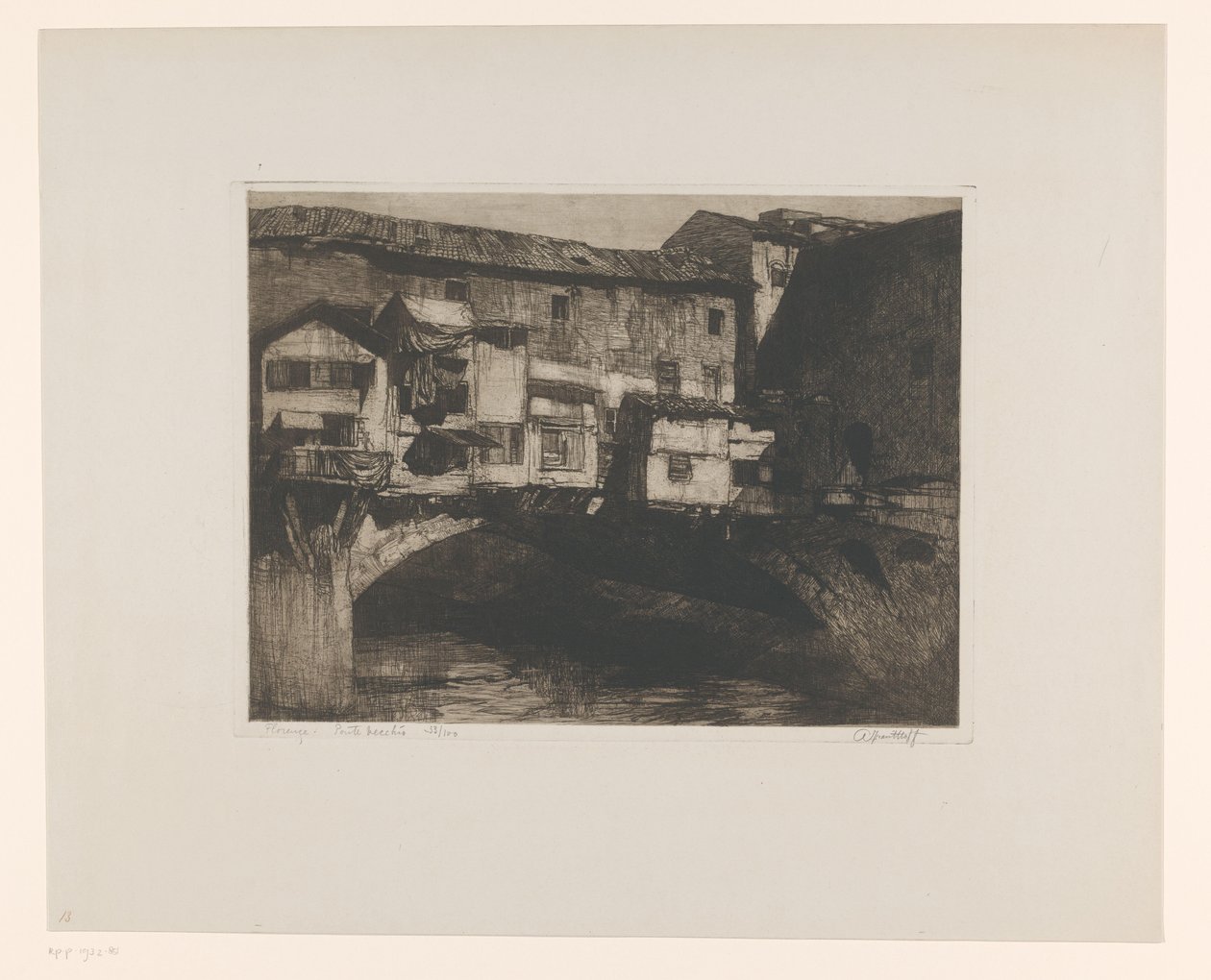Florenz. Ponte Vecchio von Adriaan J. van 