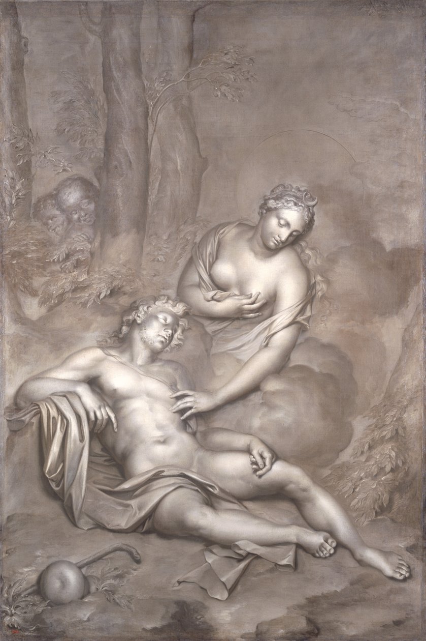 Luna (Diana) besucht den schlafenden Endymion, 1696 von Adriaan van der Werff