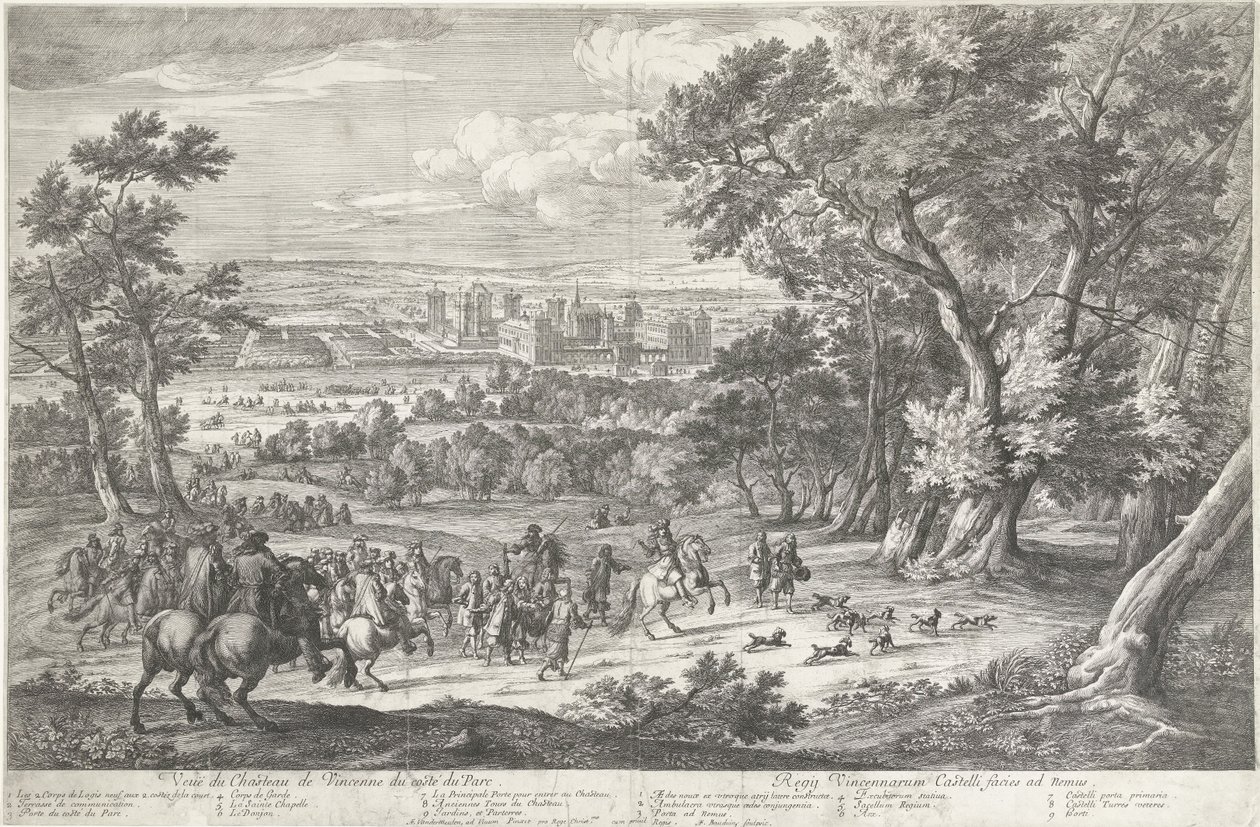 Ansicht des Schlosses und Parks von Vincennes von Adriaen Frans Boudewyns