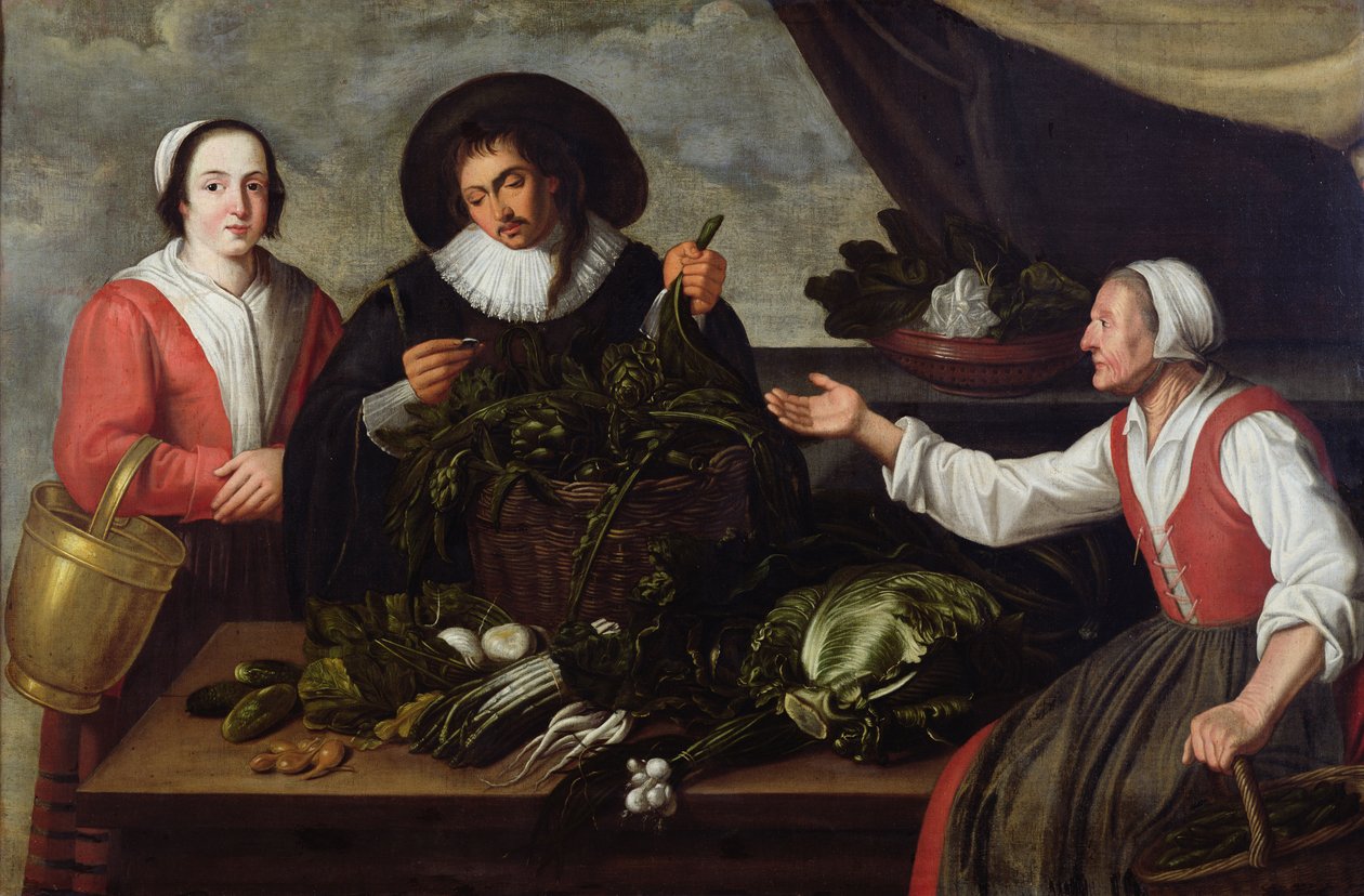 Die Gemüsehändlerin von Adriaen van Utrecht