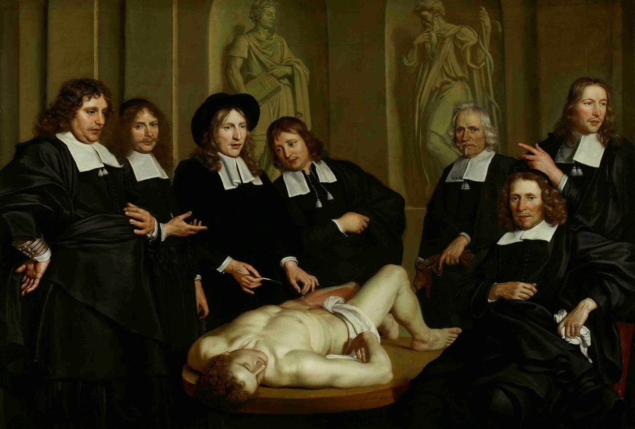 Die Anatomie-Lektion des Dr. Frederik Ruysch, 1670 von Adriaen Backer