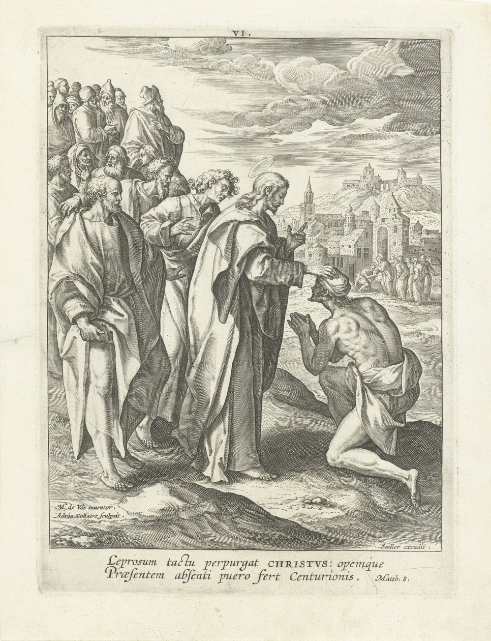 Heilung eines Aussätzigen von Adriaen Collaert