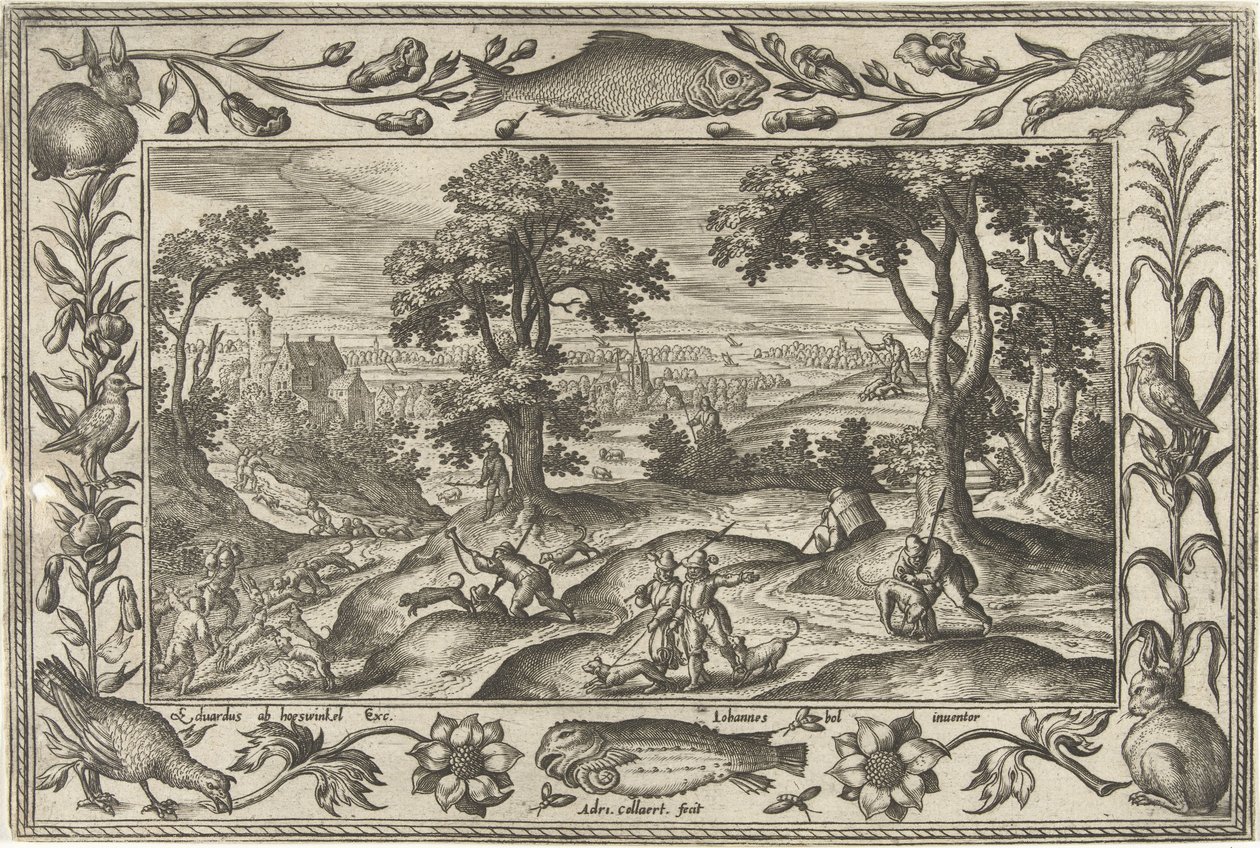 Hasenjagd von Adriaen Collaert