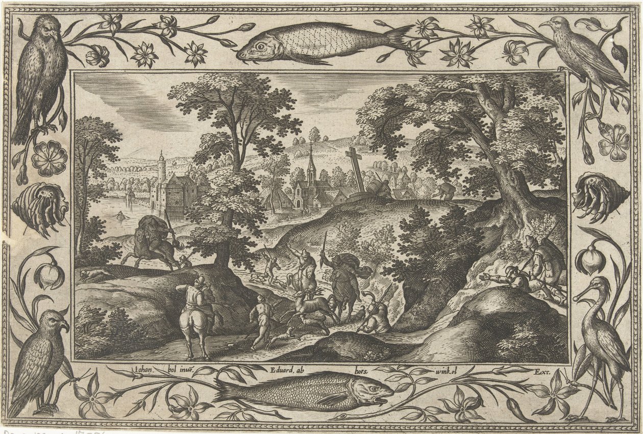 Hirschjagd von Adriaen Collaert