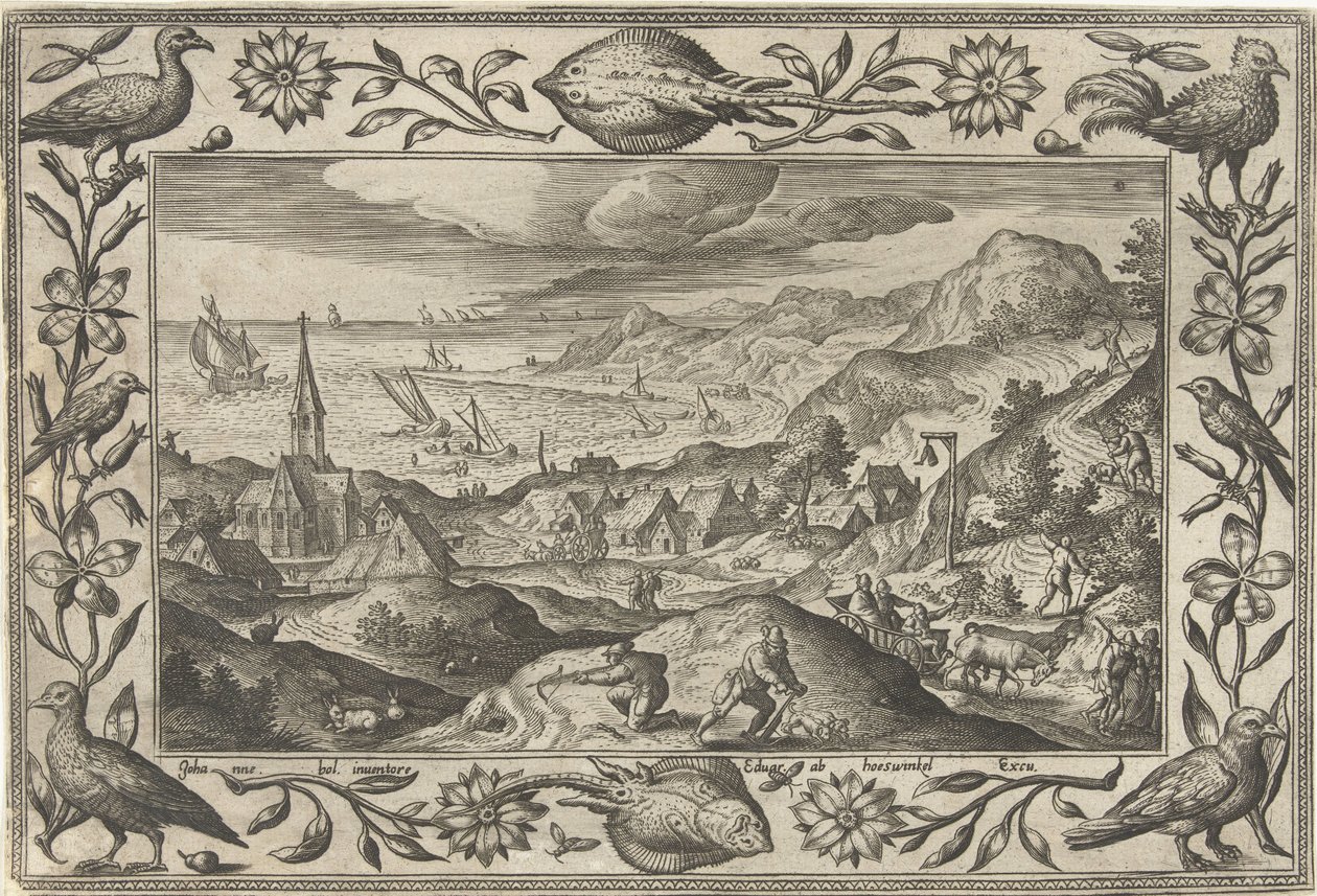 Kaninchenjagd von Adriaen Collaert