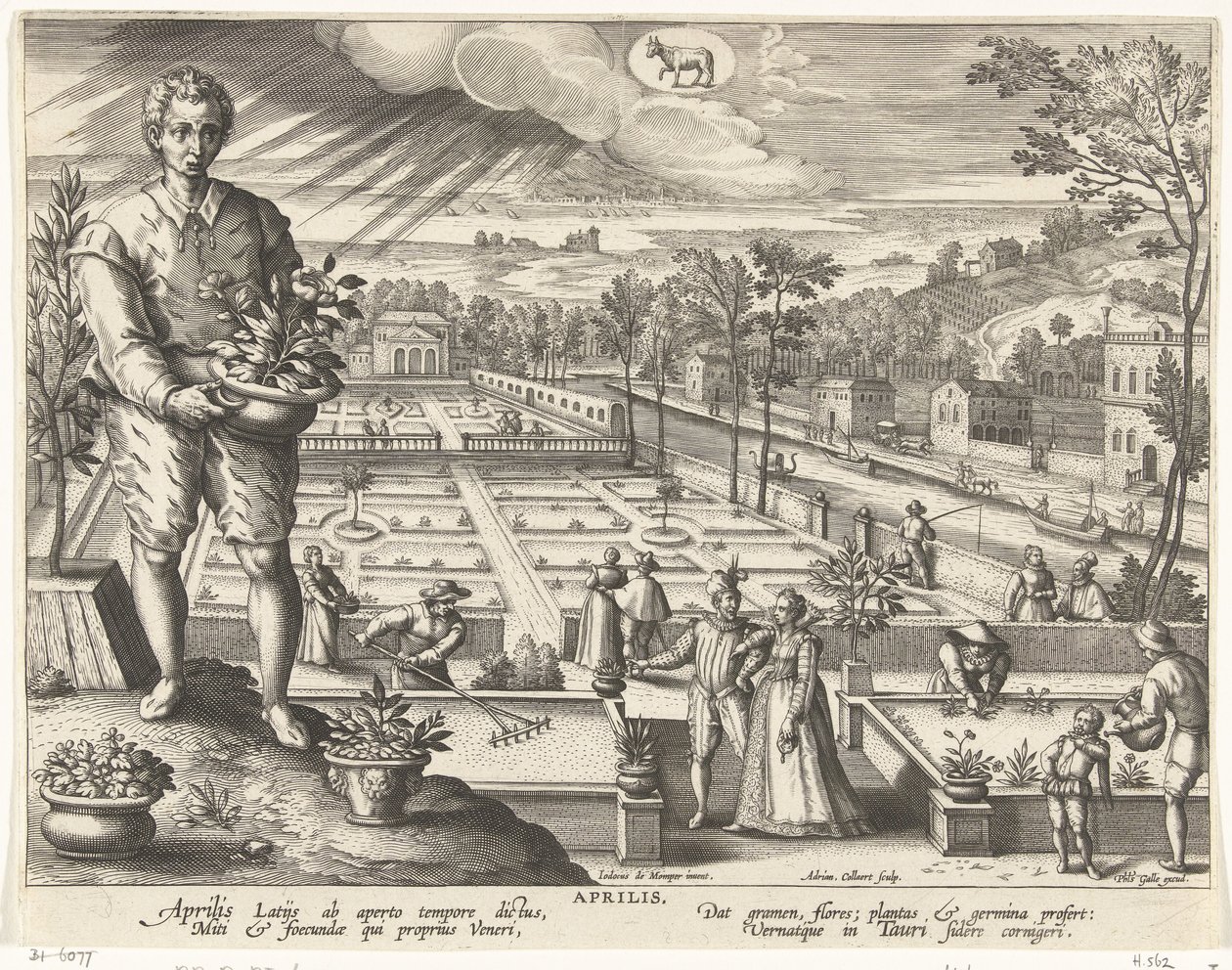 Der Monat April von Adriaen Collaert