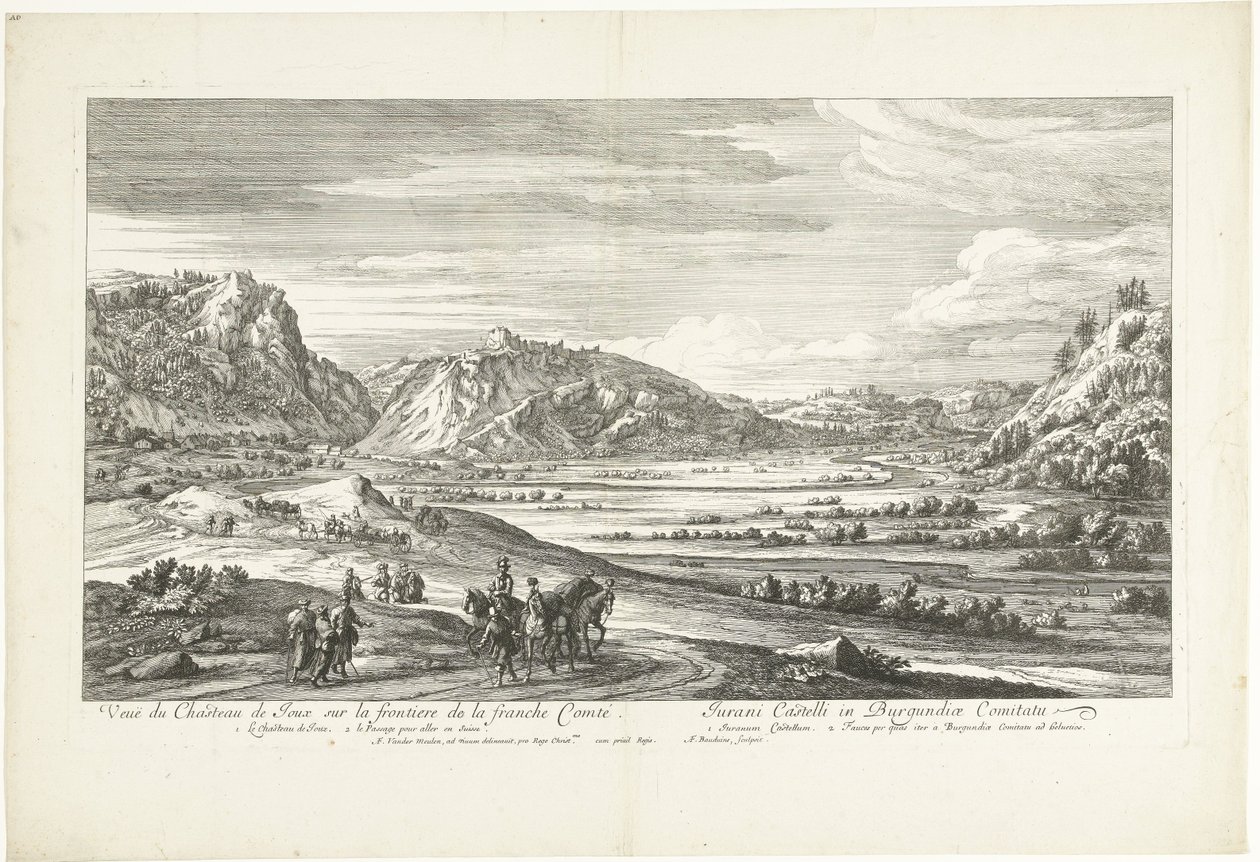 Ansicht der Burg Joux von Adriaen Frans Boudewyns