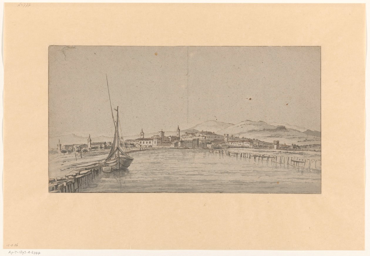 Ansicht einer Stadt im Tiber-Tal von Adriaen Honich