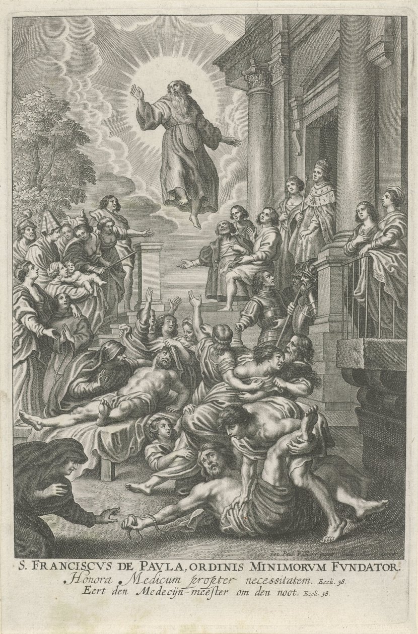 Hl. Franziskus von Paola heilt die Kranken von Adriaen Lommelin