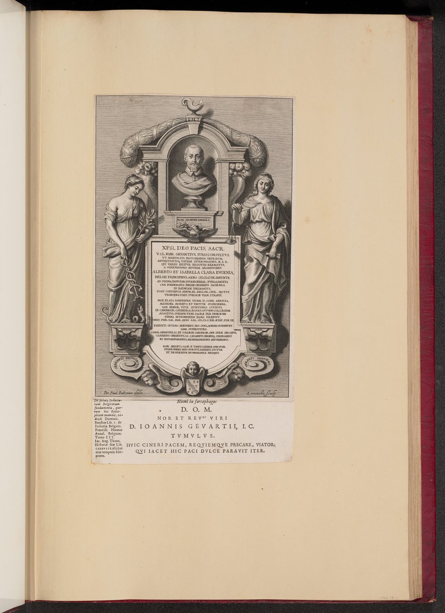 Epitaph von Claude Jean Gevaert von Adriaen Lommelin after Sir Peter Paul Rubens