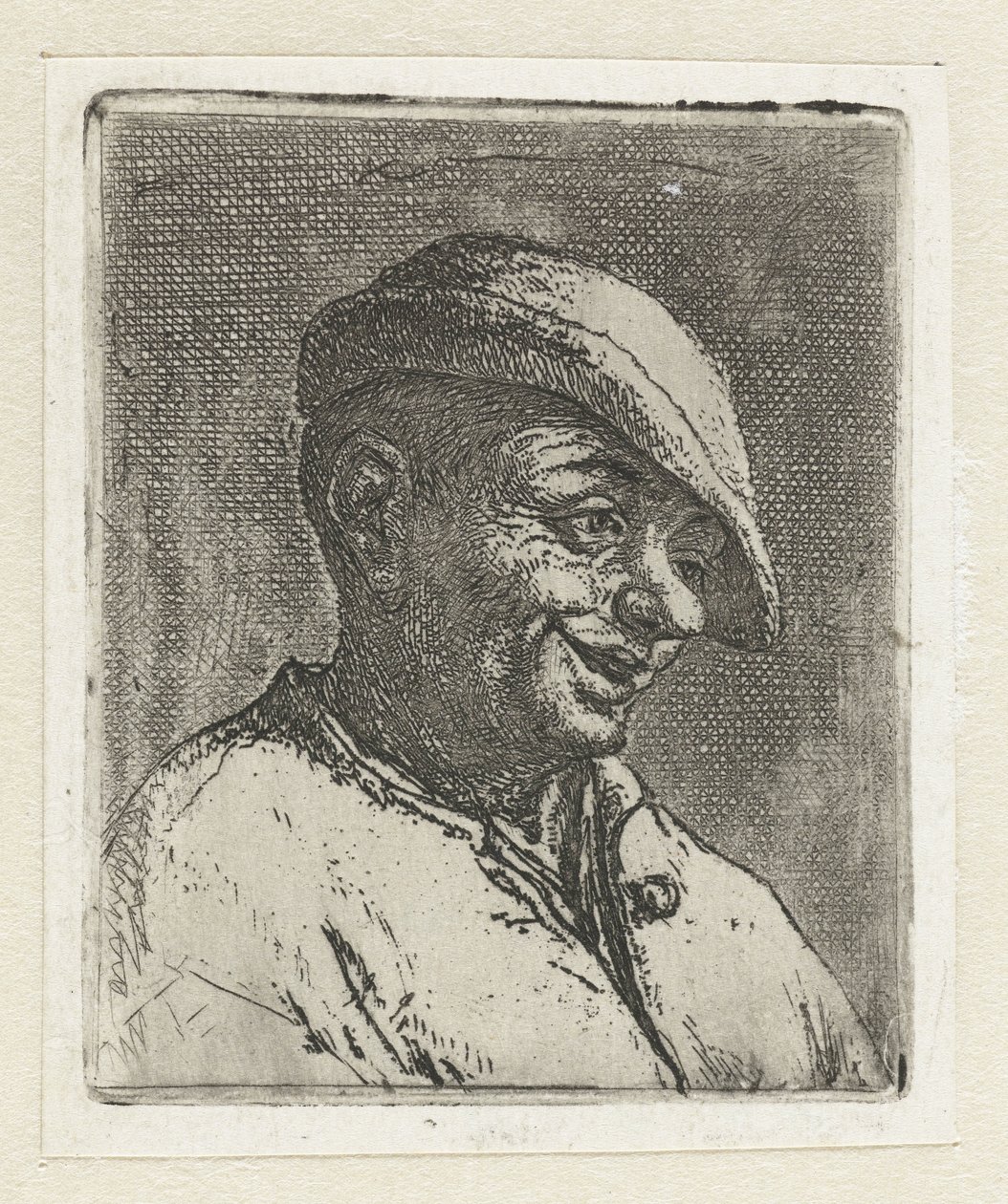 Büste eines lachenden Bauern von Adriaen van Ostade