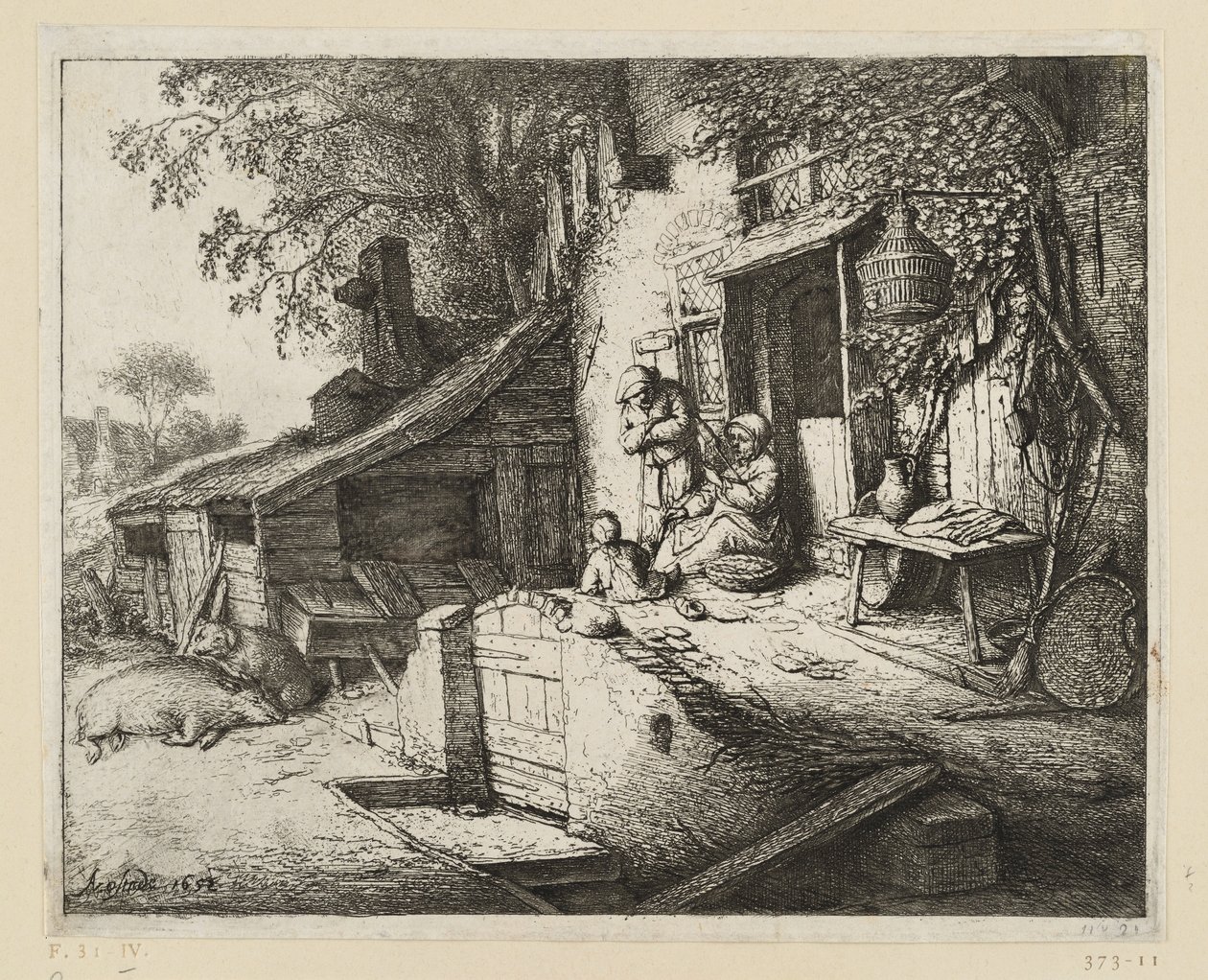 Die Spinnerin von Adriaen van Ostade