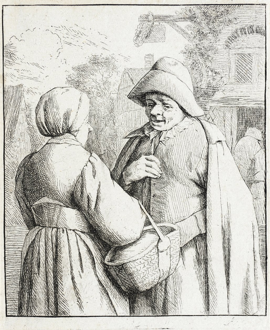 Mann und Frau im Gespräch von Adriaen van Ostade