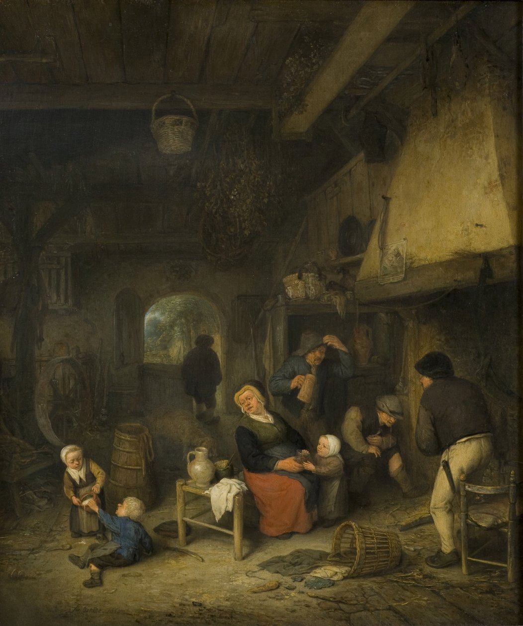 Bauernfamilie in einem Gasthaus von Adriaen van Ostade