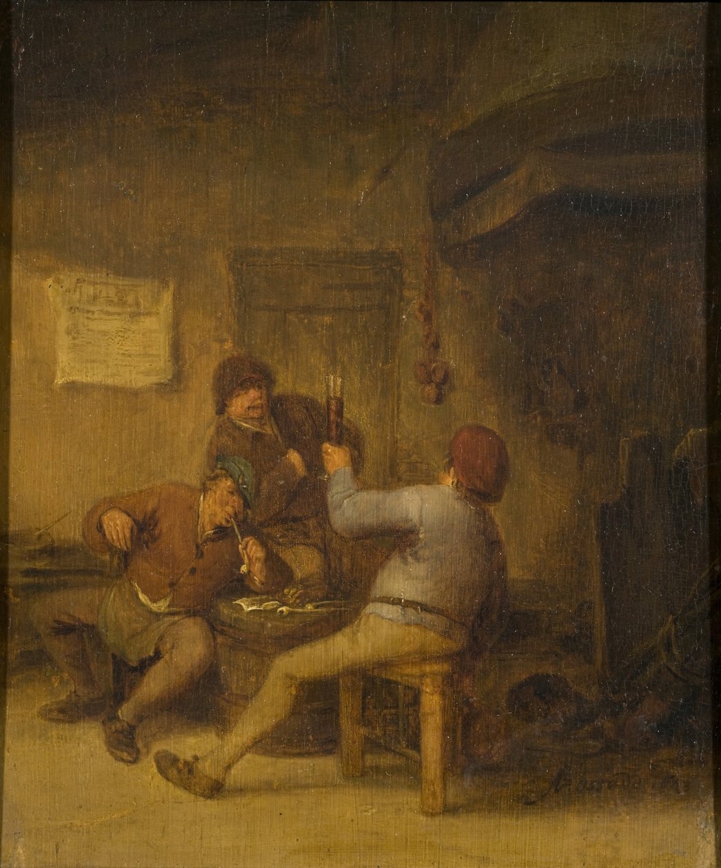 Trinkende und rauchende Bauern von Adriaen van Ostade