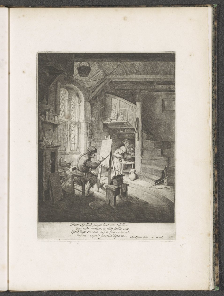 Maler in seinem Atelier von Adriaen van Ostade